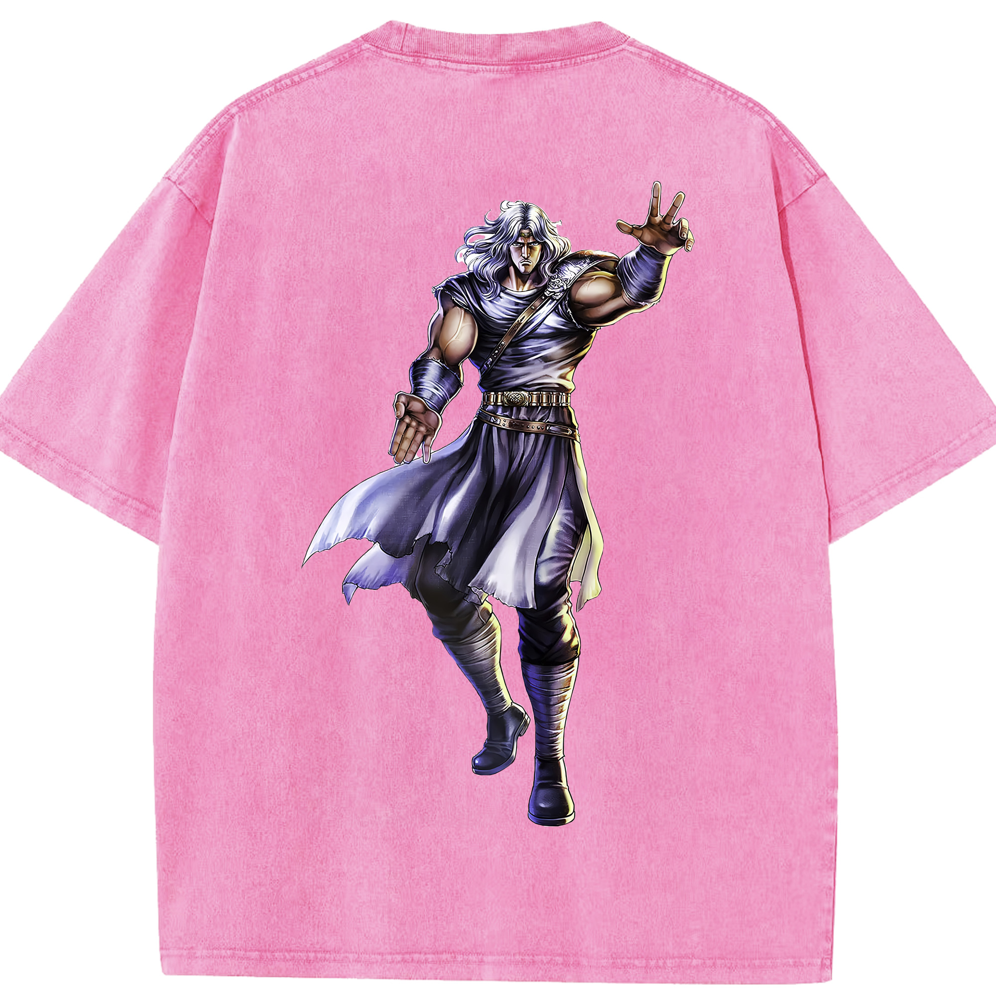 （画像用） 北斗の拳 Fist of the North Star 綿100% ヴィンテージ風 半袖Tシャツ（背面プリント）